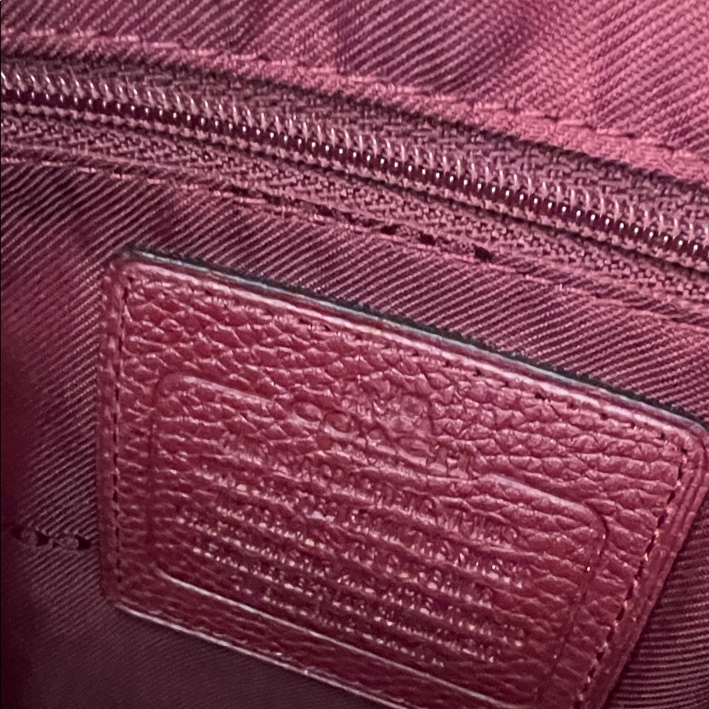 Coach Maroon Edie Floral Embellished Shoulder Bag - Picture 6 of 9